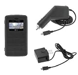 Durable Flexible Soft Black Silicone Skin Case + Car + Home Travel Charger For Verizon LG VX9100 ENV2 Cell phone
