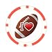 Poker Chip Card Guard of I Love Football (Raiders, Steelers, Chargers, Titans, Cardinals, Bears, Cowboys, Packers, Giants, Eagles, 49ers, Seahawks, Buccaneers, Redskins)
