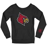Louisville Cardinals Women's Black adidas Originals Giant Logo Pullover Crewneck Sweatshirt