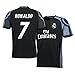 #7 Ronaldo Real Madrid Third Kid Soccer Jersey & Matching Shorts Set 2016-17,Black,Youth XL (12 to 13 Years Old)