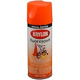 Krylon 3102 Fluorescent Indoor/Outdoor Aerosol Paint, 11 oz, Yellow/Orange