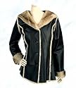 Dennis Basso Leather and Faux Fur Hooded Coat - Retail $207