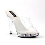 5 Inch Cute Clear Shoe High Heel Open Toe Shoe Low Platform