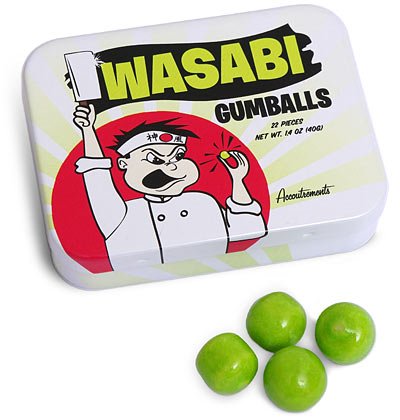 Accoutrements Wasabi Gumballs in Tin