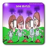 Londons Times Funny Music Cartoons - Dung Beatles - Light Switch Covers - double toggle switch