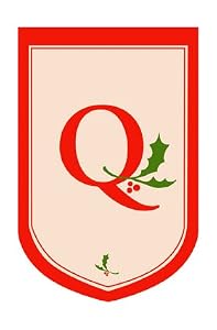 Monogram Holiday Garden Size Flag - Q