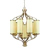 IMAGE OF Il Maestro Nine Light Chandelier in Silver or Gold Leaf