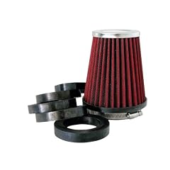 Eufab 17231 Sport-Luftfilter universell, dunkelrot, mit 6 Adaptern