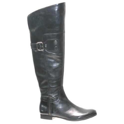 Apepazza Women's Cagliari Flat Boot,Black,8.5 M US