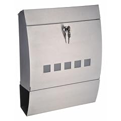 Designer Briefkasten aus Edelstahl rostfrei Nr. 237, Ma�e: 40x31x10 cm, Marke: Haushalt International