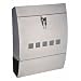 Designer Briefkasten aus Edelstahl rostfrei Nr. 237, Ma�e: 40x31x10 cm, Marke: Haushalt International