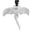 Ziovani Guardian Angel Wing Stainless Steel Pendant Necklace