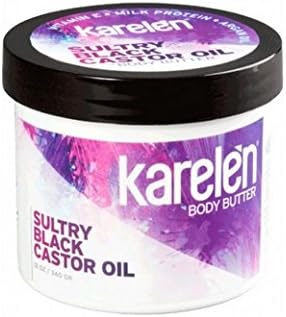 Karelèn Sultry Black Castor Oil Body Butter Moisturizer 12 Oz. Jar
