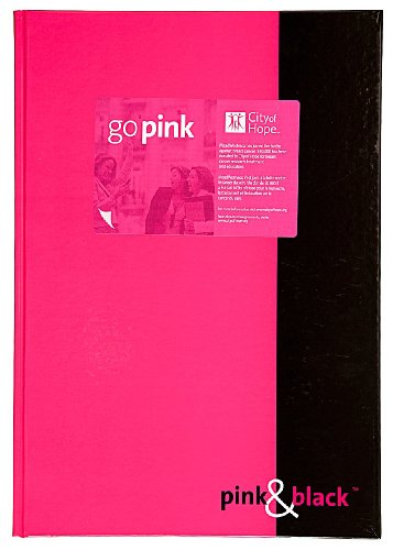 Pink & Black Casebound Hardcover Notebook, 8-1/4 x 11-3/4 Inches, Pink, 96 sheets (H70009)