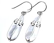 Sterling Silver Mother of Pearl Earrings - Size: 28mm