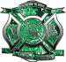 Desire to Serve Firefighter Decal Inferno Green 6