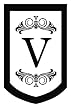Monogram Regalia Garden Size Flag - V Monogram Regalia Garden Size Flag - V