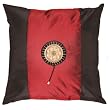 Decorative Handmade Silky Crimson Red & Black Cushion Cover / Pillow Sham - Golden Sunflower Design
