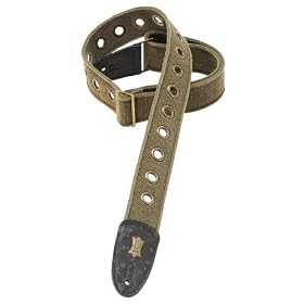 Levy's Leathers 2 Heavy Cotton Strap Worn-torn Treated with Grommets,Green