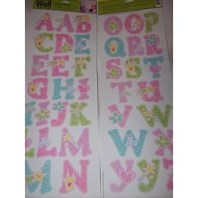  Main Street Wall Creations Jumbo Stickers - A B Cs Princess Pink