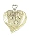 White Mother of Pearl with Sterling Silver Floating Heart Pendant