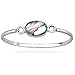 Sterling Silver Oval Abalone Shell Inlay Bangle title=