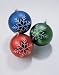 Set of 2 Blue Snowflake Design Shatterproof Ball Christmas Ornaments 4