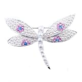White Pearl Dragonfly Brooches And Pins