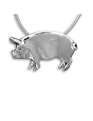 Sterling Silver Pig Pin Pendant by The Magic Zoo