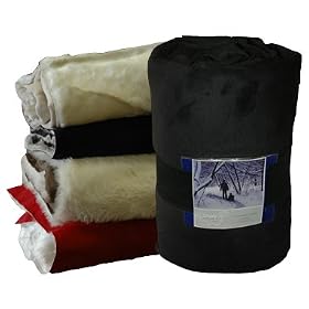 Hammaka Frazada Micro-suede Long Faux-Fur Blanket, Black by Blankets & Throw Comforters
