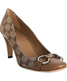 Gucci beige GG canvas 'Bamboo' pumps