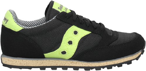 Saucony Womens Jazz Low Pro Vegan Black/Citron Synthetic-And-Mesh Running 7