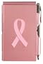 Wellspring Flip Notes Metal Note Case with Mini Pen and Notepad, Breast Cancer Pink Ribbon