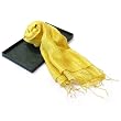 EXP Hand-Dyed Woven Golden Yellow Thai Silk Scarf