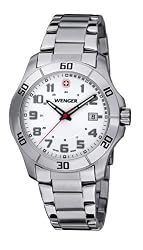Wenger Men's 70489 Alpine White Dial Steel Bracelet Watch