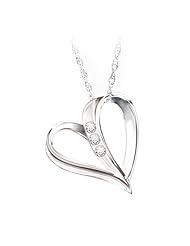 My Daughter, My Heart, My Love 3-Diamond Pendant Necklace by The Bradford Exchange