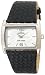 AK Anne Klein Women's Trend Silver Square Case Black Strap Watch #109077MPBK
