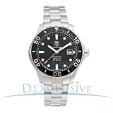 Tag Heuer Mens Aquaracer Calibre 5 Stainless Steel Black Dial Watch #WAN2110.BA0822