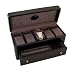 Search : Executive Style Genuine Black Croc Leather Watch,Jewelry and Pen Box Case with Drawer