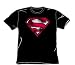 Superman - War Torn Shield - Youth Black S/S T-Shirt For Boys