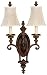 English Walnut 24 High Two Light Wall Sconce