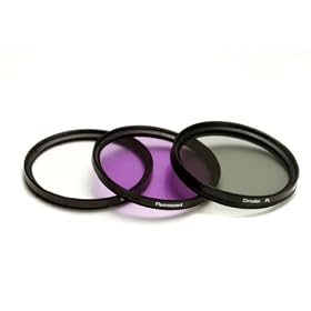 HD Multi-Coated 55mm 3 Piece Filter Set (UV, CPL, FLD) + Pouch