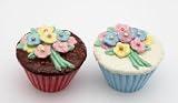 Appletree Design Flower Cupcake Salt and Pepper Set, 2-Inch
