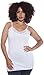 2 Pack Zenana Women's Lace Trim Cami Tank Tops Small Black, White