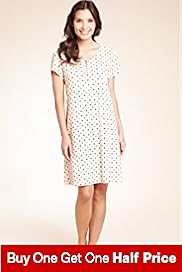 Pure Cotton Spot Print Minishirt