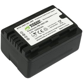 Wasabi Power Battery for Panasonic VW-VBL090, VW-VBK180 and HC-V10, HC-V100, HC-V100M, HC-V500, HC-V500M, HC-V700, HC-V700M, HDC-HS60, HDC-HS80, HDC-SD40, HDC-SD60, HDC-SD80, HDC-SD90, HDC-SDX1H, HDC-TM40, HDC-TM41, HDC-TM55, HDC-TM80, HDC-TM90, SDR-H100, SDR-H101, SDR-H85, SDR-S50, SDR-S70, SDR-S71
