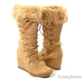 Splash Ocean17 Knee-High Boots 7 Tan