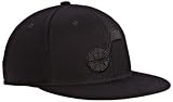 NBA Men's Utah Jazz Black Flat Brim Flex Hat - Tt77Z, Large/X-Large , Black
