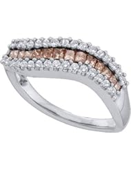 0.67CTW COGNAC DIAMOND LADIES FASHION BAND