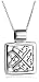 Sterling Silver Celtic Design Square Pendant, 18